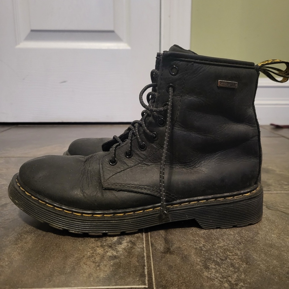 Dr. Martens Black Leather Lace-Up Boots